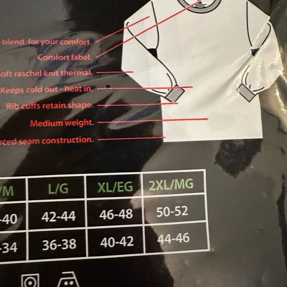 BVD classic Thermal long sleeve crew neck size L (a4 - Picture 4 of 6